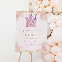 Four Ever Princess 4th Birthday Party Welcome Sign