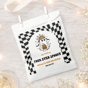 Four Ever Spooky Halloween 4th Birthday Party Favor Bag