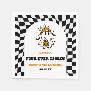 Four Ever Spooky Halloween 4th Birthday Party Napkins