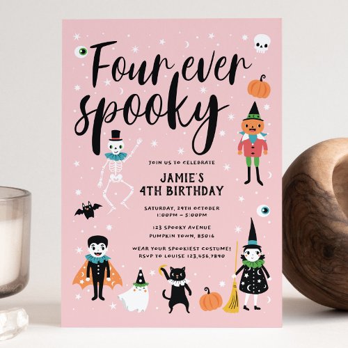 Four Ever Spooky Halloween Invitation