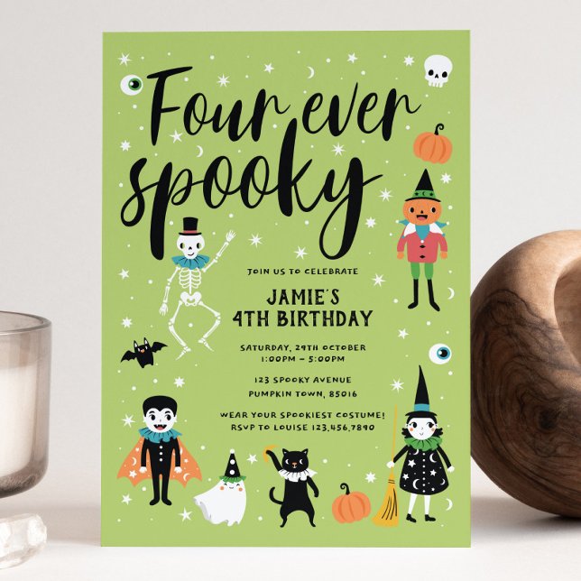 Four Ever Spooky Halloween Invitation (Creator Uploaded)