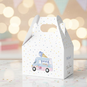 Four ever sweet ice cream truck forth birthday favor boxes