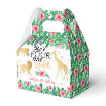 Four Ever Wild Girls 4th Birthday Favor Boxes
