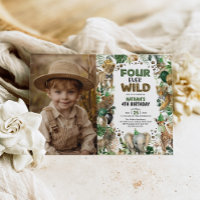 Four Ever Wild Jungle Animals 4th Birthday Photo