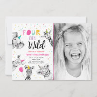 Four Ever Wild Safari Party Animals Girl Birthday
