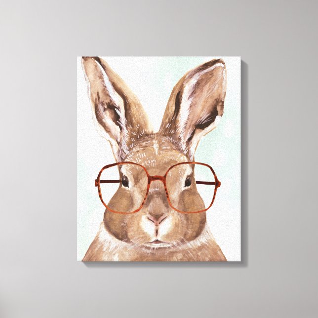 Four-Eyed Forester | Bunny Rabbit Canvas Print (Front)
