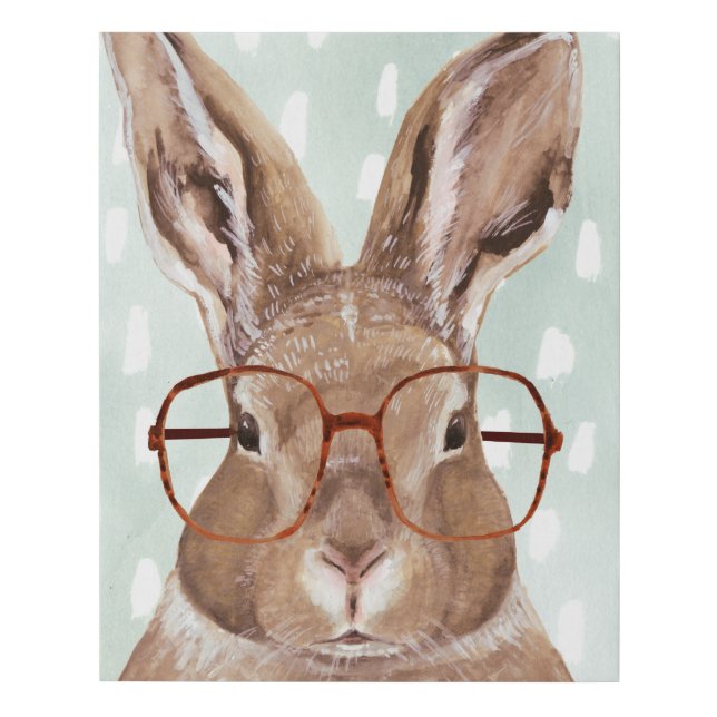 Four-Eyed Forester | Bunny Rabbit Faux Canvas Print (Front)