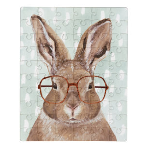 Four-Eyed Forester Bunny Rabbit Jigsaw Puzzle