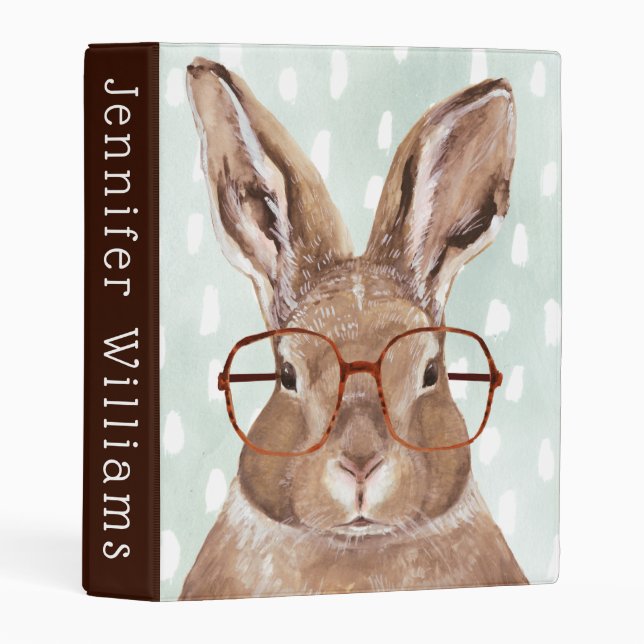 Four-Eyed Forester | Bunny Rabbit Mini Binder (Front/Spine)