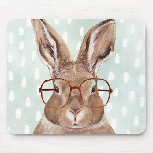 Four_Eyed Forester  Bunny Rabbit Mouse Pad