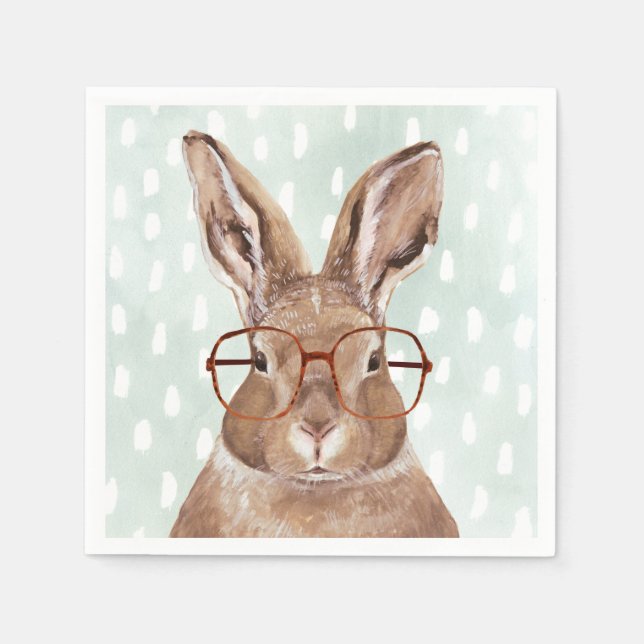 Four-Eyed Forester | Bunny Rabbit Napkins (Front)