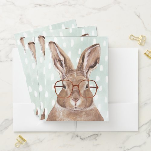 Four_Eyed Forester  Bunny Rabbit Pocket Folder