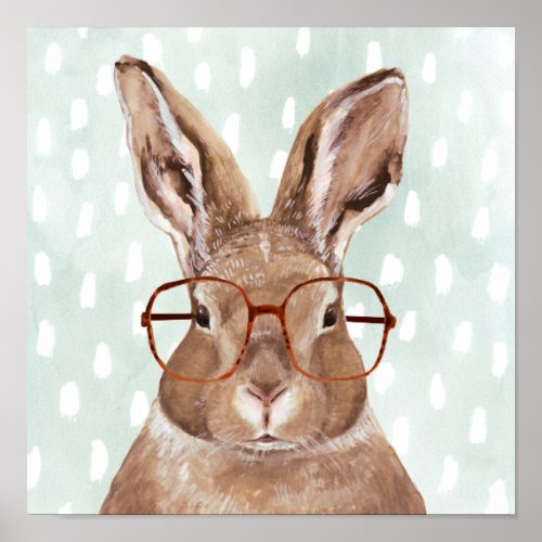 Four_Eyed Forester  Bunny Rabbit Poster