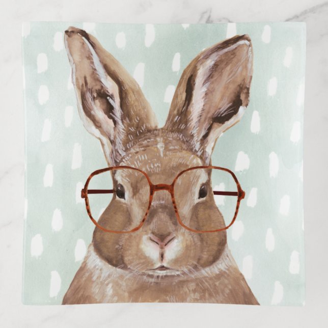 Four-Eyed Forester | Bunny Rabbit Trinket Tray (Front)