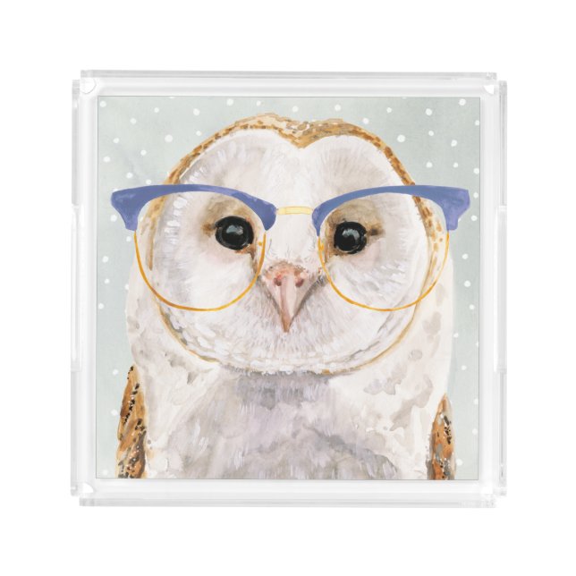 Four-Eyed Forester | Wise Owl Acrylic Tray (Front)