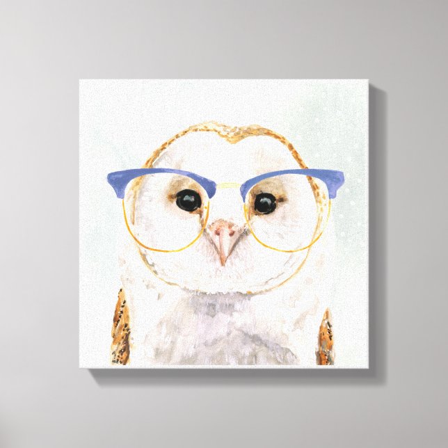 Four-Eyed Forester | Wise Owl Canvas Print (Front)