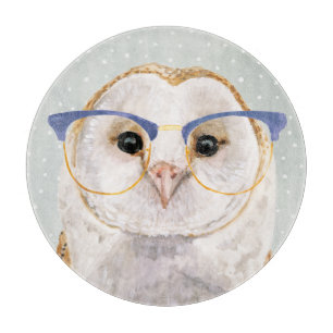 Four-Eyed Forester Wise Owl Cutting Board