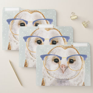 Four-Eyed Forester Wise Owl File Folder
