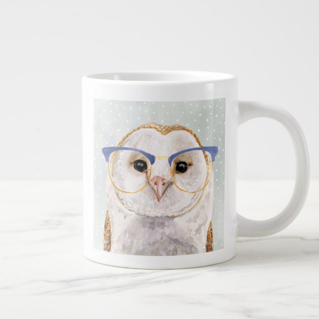Four-Eyed Forester | Wise Owl Giant Coffee Mug (Right)