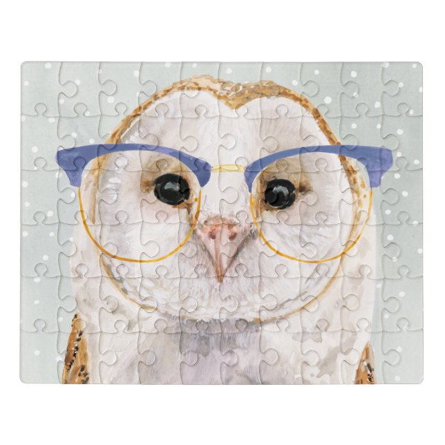 Four-Eyed Forester | Wise Owl Jigsaw Puzzle (Puzzle Horizontal)