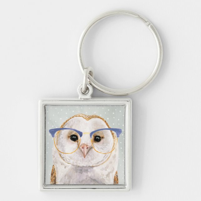 Four-Eyed Forester | Wise Owl Keychain (Front)