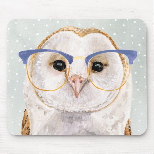 Four-Eyed Forester | Wise Owl Mouse Pad