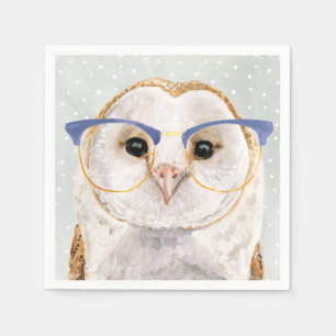 Four-Eyed Forester Wise Owl Napkins