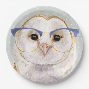 Four-Eyed Forester Wise Owl Paper Plates