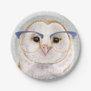 Four-Eyed Forester Wise Owl Paper Plates