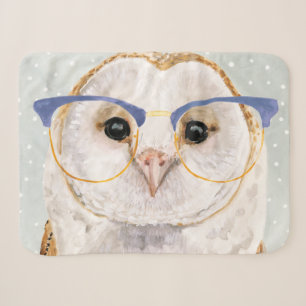 Four-Eyed Forester Wise Owl Sherpa Blanket