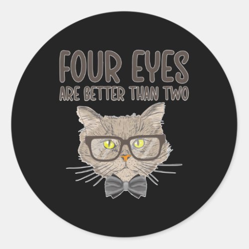 Four Eyes Optician Opticianry Opticians Classic Round Sticker