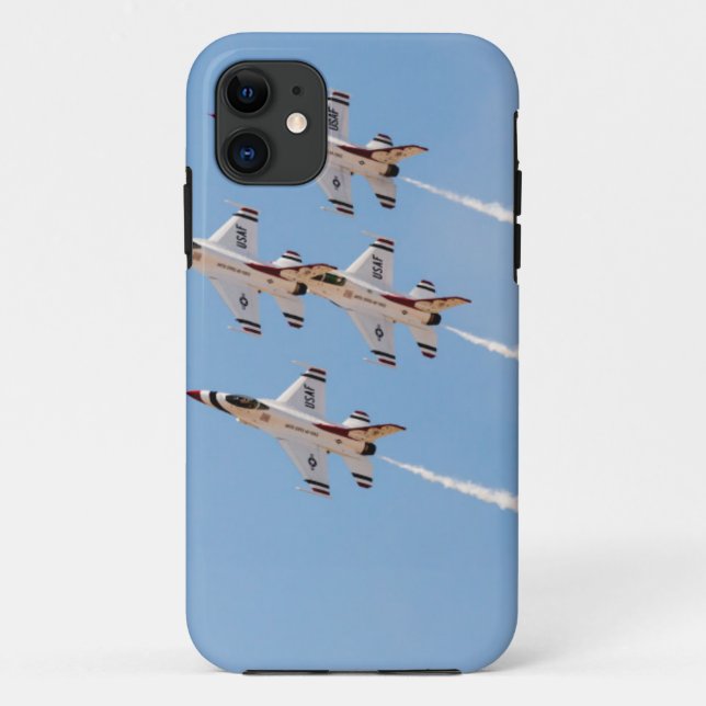 Four F-16 Thunderbirds fly in close formation Case-Mate iPhone Case (Back)