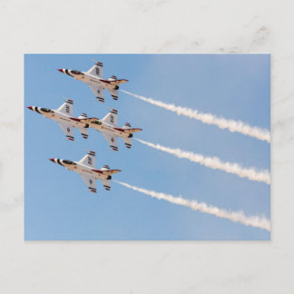 Four F-16 Thunderbirds fly in close formation Postcard