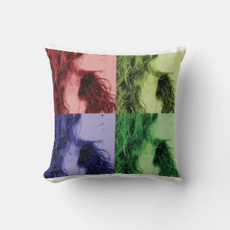 Four Faces Throw Pillow