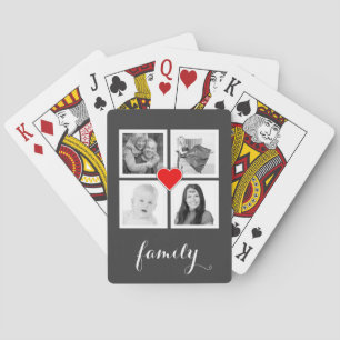 Four Family Photos Classic Playing Cards