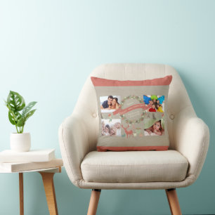 Four Family PHOTOS Have A Merry Little Christmas Throw Pillow
