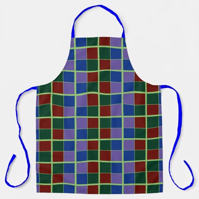 Four Fandom Colors Checkered Apron (Front)