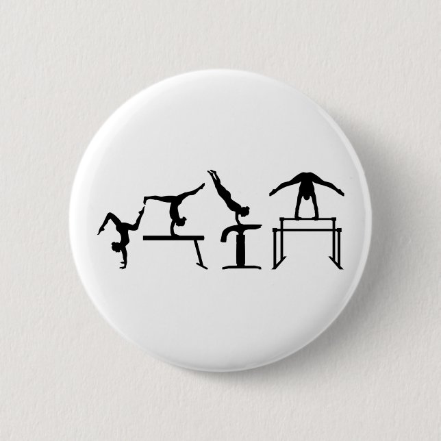 Four fight Quadrathlon Gymnastics Button (Front)