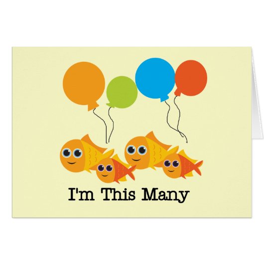 Four Fish I'm This Many Tshirts and Gifts (Front Horizontal)