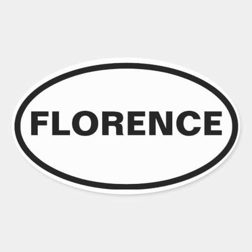 FOUR Florence Alabama Oval Sticker