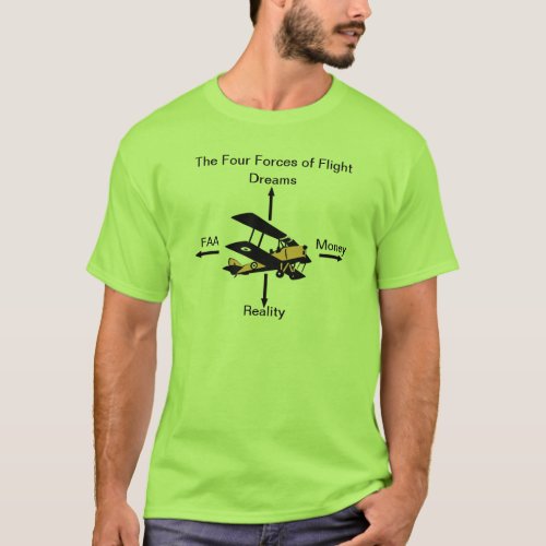 Four Forces of Flight Aviation Humour Shirt