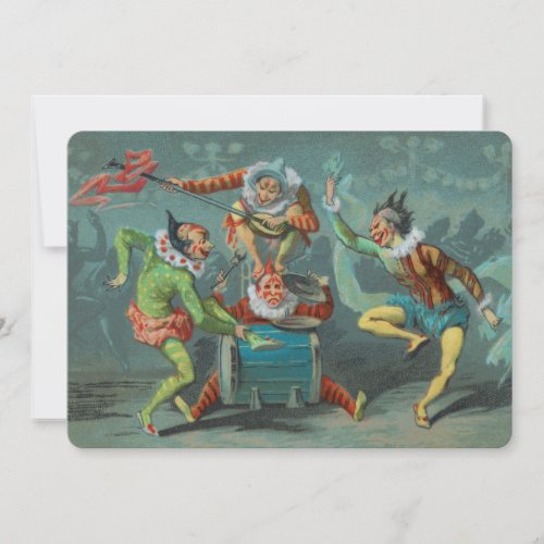 Four French Clowns Invitation