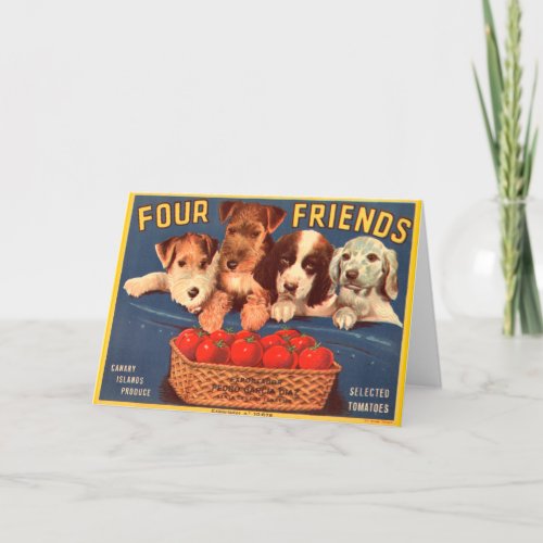 Four Friends Vintage Tomato Crate Label