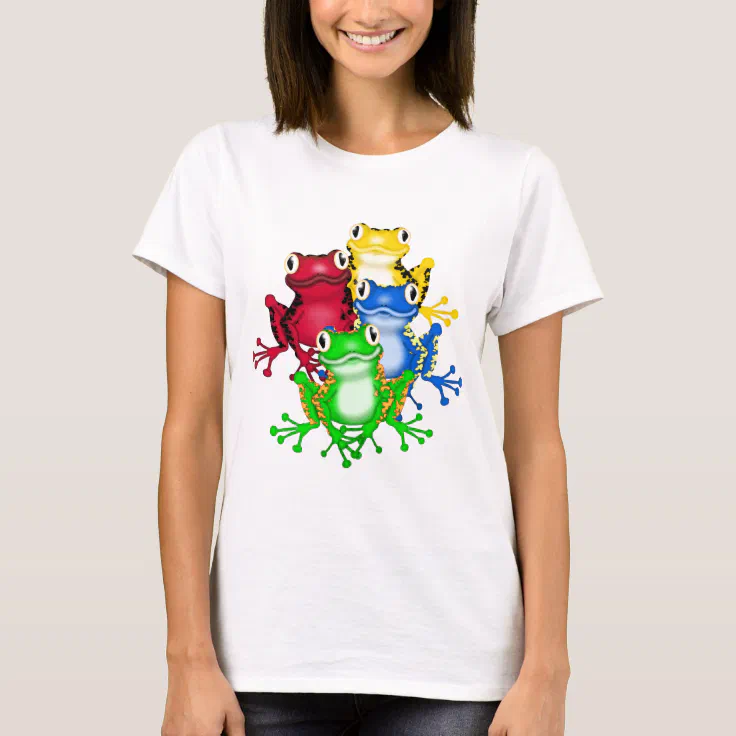 Four Frogs Tshirts And Gifts | Zazzlecom | Frog T Shirts, Casual