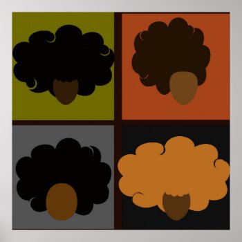 Four Fros Poster by NewNaturalHair at Zazzle