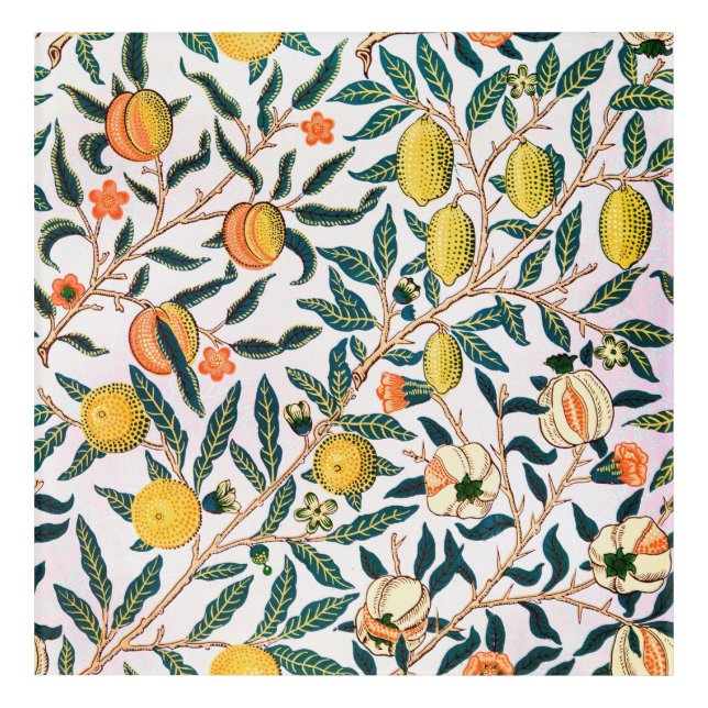 Four Fruit, William Morris Acrylic Print (Front)