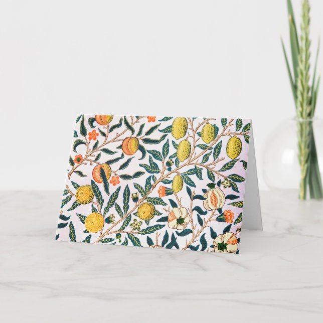 Four Fruit, William Morris Card (Front)