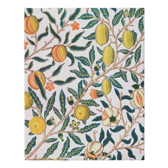 Four Fruit, William Morris Faux Canvas Print (Front)