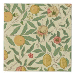 Four Fruit, William Morris Faux Canvas Print
