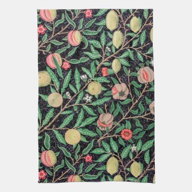 Four Fruit, William Morris Kitchen Towel (Vertical)